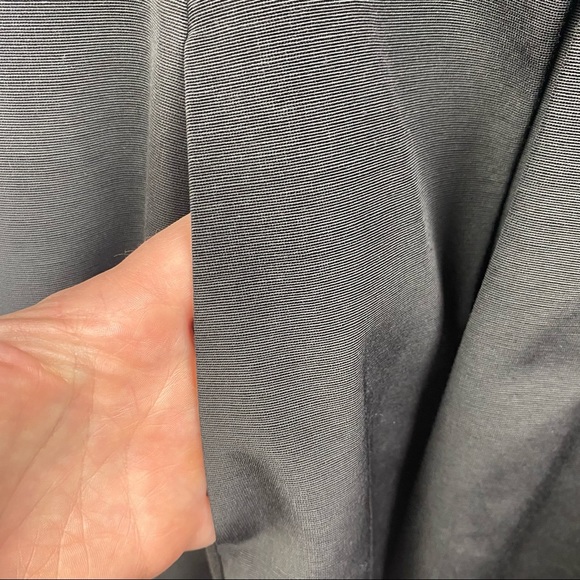 WHITE HOUSE BLACK MARKET Lace Fit & Flare Pleated Tuxedo Dress with Pockets - Picture 9 of 10